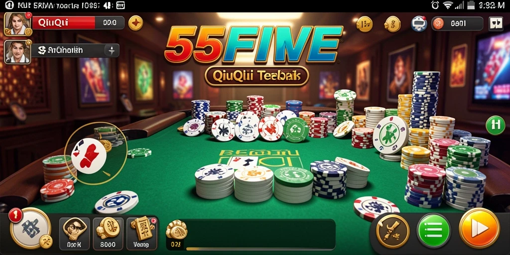 Gameplay seru dalam permainan QiuQiu 55FIVE.