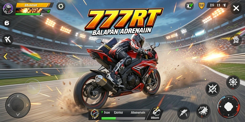 Gameplay seru balapan motor di 777RT dengan grafik menawan.