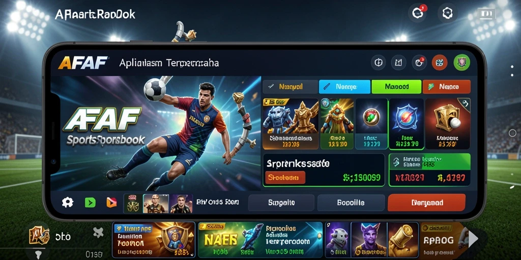 Tampilan utama AFAF yang menampilkan taruhan olahraga.