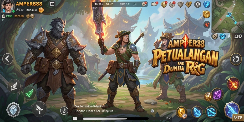 Tampilan menarik dari gameplay RPG AMPER88 yang menggugah selera.