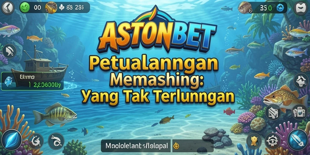 Tampilan gameplay ASTONBET dengan suasana memancing yang menawan.