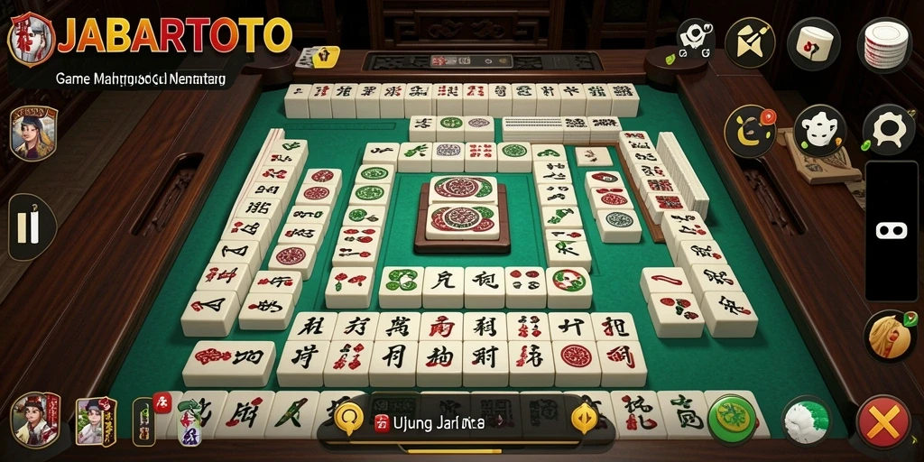 Screenshot utama JABARTOTO menampilkan gameplay Mahjong yang seru.