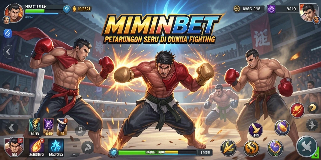 Tangkapan layar utama dari gameplay Fighting MIMINBET yang mendebarkan.