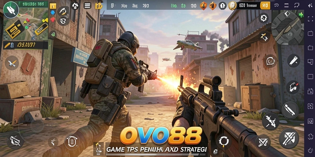 Gambar menunjukkan aksi seru gameplay OVO88 dengan pertempuran dinamis.