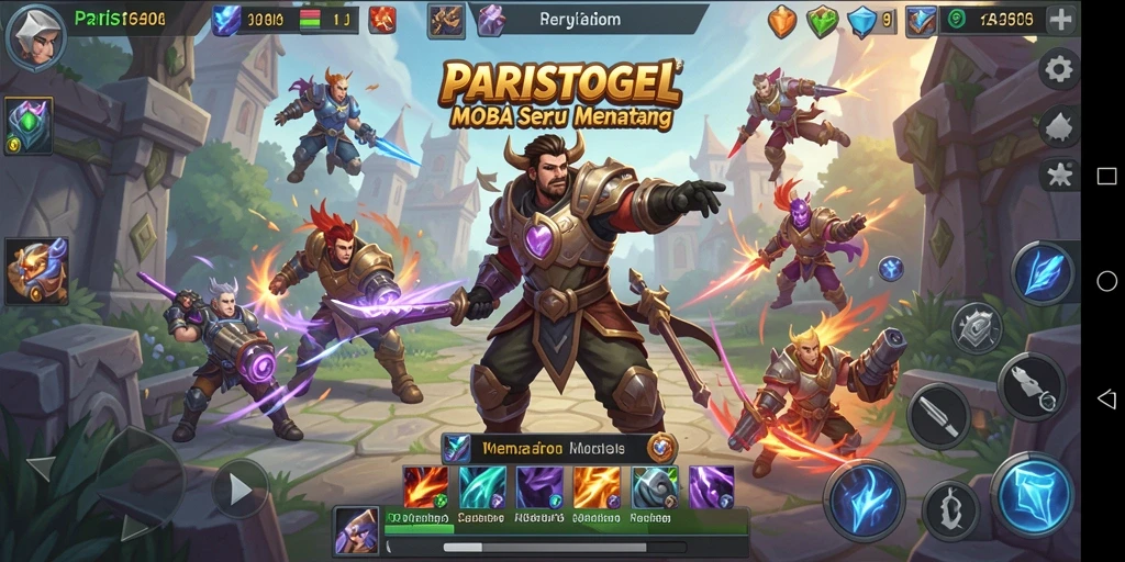 Tangkapan layar dari gameplay seru PARISTOGEL MOBA.
