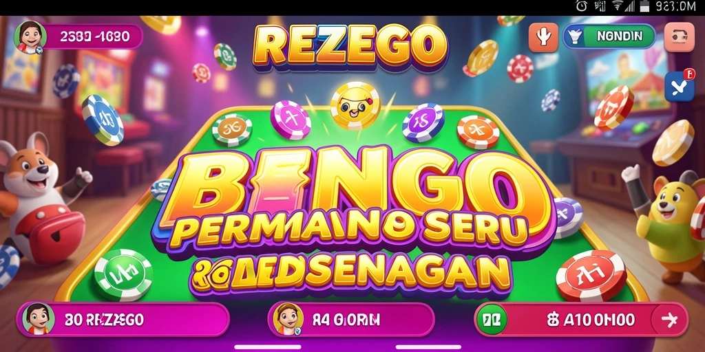 Screenshot utama REZEGO menunjukkan gameplay Bingo yang seru.