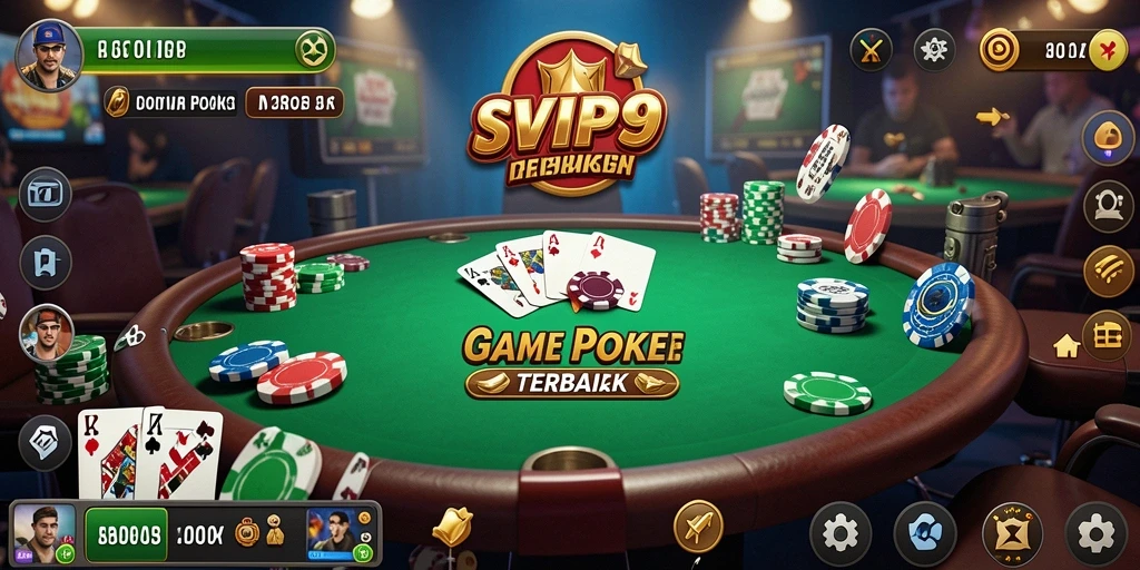 Screenshot gameplay Poker di SVIP9 yang mendebarkan dan interaktif.