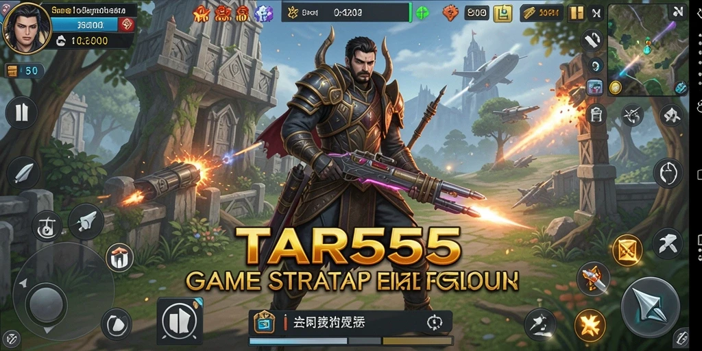 Tampilan menarik dari gameplay strategis TAR555.