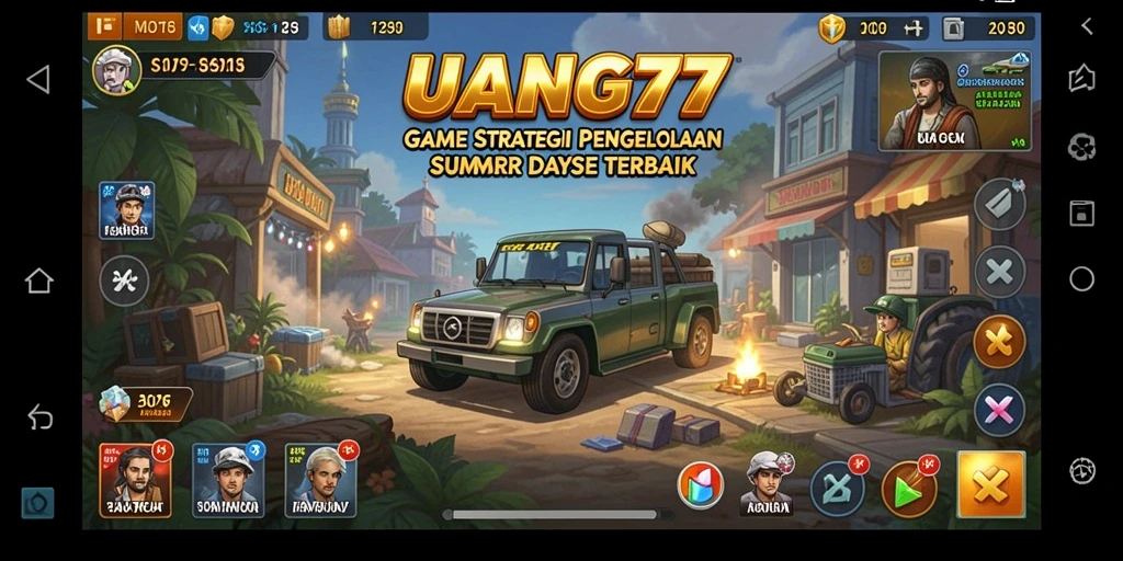Tampilan gameplay UANG77 dengan pertempuran strategis yang seru.